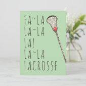 meisjes lacrosse kerstkaart (Staand voorkant)
