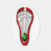 Meisjes Lacrosse Kerstmis Collectible Metalen Ornament (Voorkant links)