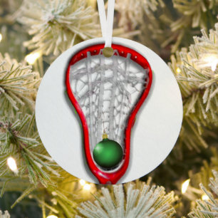 Meisjes Lacrosse Kerstmis Collectible Metalen Ornament