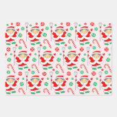Meisjes Lacrosse Kerstmis Inpakpapier Vel (Voorkant 3)