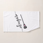 Meisjes Lacrosse Persoonlijke naam Handhanddoek Handdoek (Handdoek)