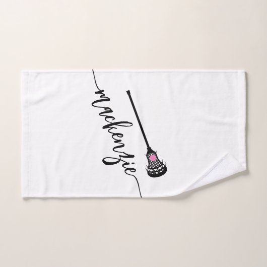 Meisjes Lacrosse Persoonlijke naam Handhanddoek Handdoek (Handdoek)