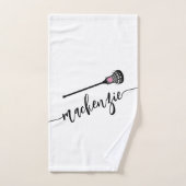 Meisjes Lacrosse Persoonlijke naam Handhanddoek Handdoek (Handdoek)