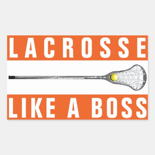 Meisjes Lacrosse Rechthoekige sticker (Voorkant)