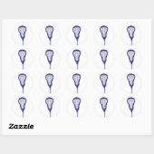 Meisjes Lacrosse Ronde Sticker (Vel)