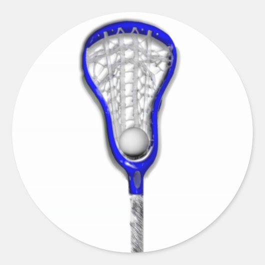 Meisjes Lacrosse Ronde Sticker (Voorkant)
