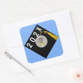 Meisjes Lacrosse Senior Night Vierkante Sticker (Envelop)