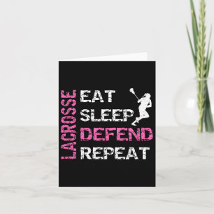 Meisjes Lacrosse T Shirt Lax Gear Gifts Eat Sleep Kaart