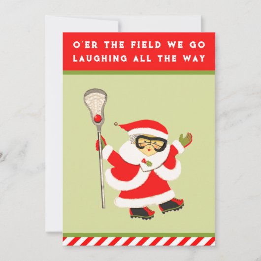 Meisjes Lacrosse Vakantiekaarten Feestdagenkaart (Voorkant)