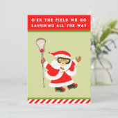 Meisjes Lacrosse Vakantiekaarten Feestdagenkaart (Staand voorkant)