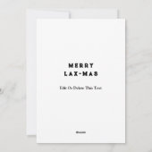 Meisjes Lacrosse Vakantiekaarten Feestdagenkaart (Achterkant)