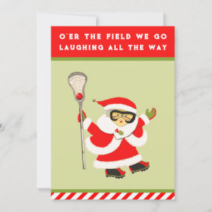 Meisjes Lacrosse Vakantiekaarten Feestdagenkaart