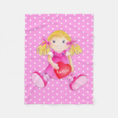 Meisjes lap pop naam bloem polka dot deken (Voorkant)