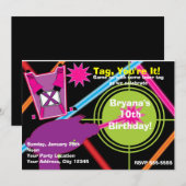 Meisjes Laser Label Meisje Verjaardagsfeestje Uitn Kaart (Voorkant / Achterkant)