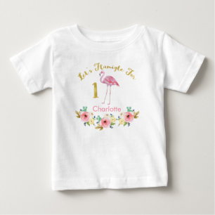 Meisjes laten flamingle 1e verjaardag Shirt