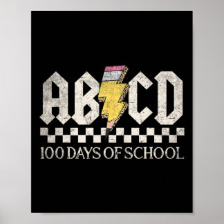 Meisjes Leraren Rock 100 Dagen van School ABCD 100 Poster