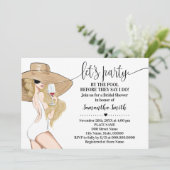 Meisjes Lets Party by Pool Voordat ik doe Vrijgeze Kaart (Staand voorkant)