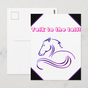 Meisjes Leuk Praat met het Staart Paard Briefkaart
