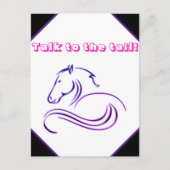 Meisjes Leuk Praat met het Staart Paard Briefkaart (Voorkant)