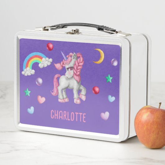 Meisjes Leuke Boho Eenhoorn & Regenboog Kinder Sch (In situ)