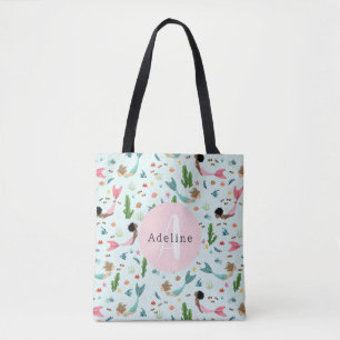 Meisjes Leuke en Magische Zeemeermin Oceaan Kinder Tote Bag