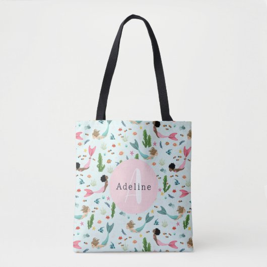 Meisjes Leuke en Magische Zeemeermin Oceaan Kinder Tote Bag (Voorkant)