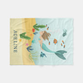 Meisjes Leuke en Whimsical Magische Zeemeermin Zee Fleece Deken (Voorkant (Horizontaal))