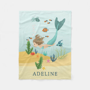 Meisjes Leuke en Whimsical Magische Zeemeermin Zee Fleece Deken