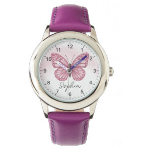 Meisjes Leuke en Whimsical Vlinder Kinder Horloge