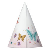 Meisjes Leuke grillige vlinder verjaardagsfeestje Feesthoedjes (Achterkant)