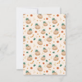 Meisjes Leuke Herfst Herfst Pompoen Baby shower Bedankkaart (Achterkant)