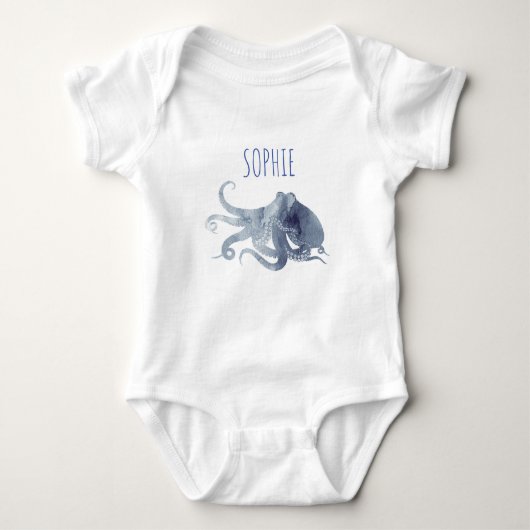 Meisjes Leuke minimalistische octopus Romper (Voorkant)