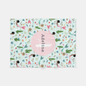 Meisjes Leuke Whimsical Magische Zeemeermin Oceaan Fleece Deken (Voorkant (Horizontaal))