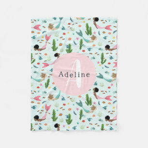 Meisjes Leuke Whimsical Magische Zeemeermin Oceaan Fleece Deken