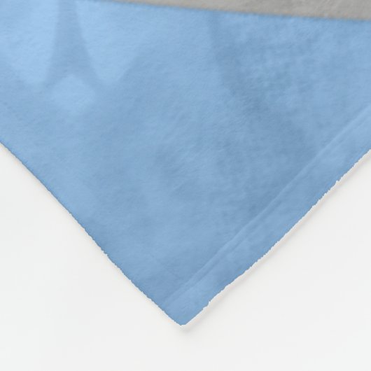 Meisjes Lichtblauw Zwart Volleybal gepersonaliseer Fleece Deken (Hoek)