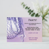 Meisjes Lichte Paarse Sport Volleybal Verjaardag Kaart (Staand voorkant)