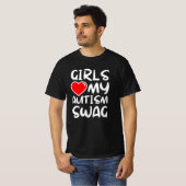 Meisjes Liefde Mijn Autisme Swag grappige autistis T-shirt (Voorkant volledig)