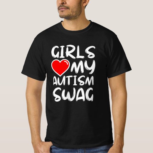 Meisjes Liefde Mijn Autisme Swag grappige autistis T-shirt (Voorkant)