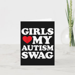 Meisjes Liefde Mijn Autisme Swag Grappige Meisjes  Kaart