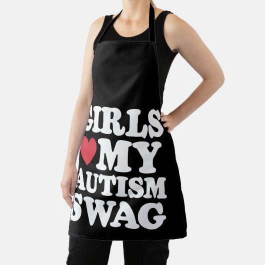 Meisjes Liefhebben Mijn Autisme Swag Grappig Bewus Schort (Insitu)