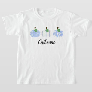 Meisjes Light Blue Pumpkin Trio T-Shirt