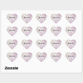 Meisjes Lila Shimmer Glitter Sparkles Monogram Hart Sticker (Vel)