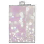 Meisjes Lila Shimmer Glitter Sparkles Monogram Heupfles (Achterkant)