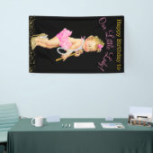 Meisjes Little Lady High Heels Parels Verjaardagsf Spandoek (Beurs)