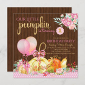 Meisjes Little Pumpkin Verjaardag Uitnodigingen (Voorkant / Achterkant)