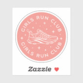 Meisjes lopen meisjes club roze esthetiek sticker (Vel)