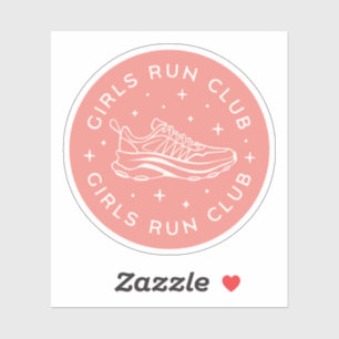 Meisjes lopen meisjes club roze esthetiek sticker