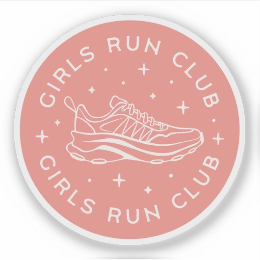 Meisjes lopen meisjes club roze esthetiek sticker (Voorkant)