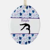 Meisjes Love Gymnastics Hearts Keramisch Ornament (Rechts)