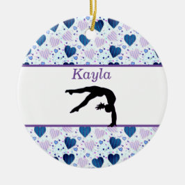 Meisjes Love Gymnastics Hearts Keramisch Ornament
